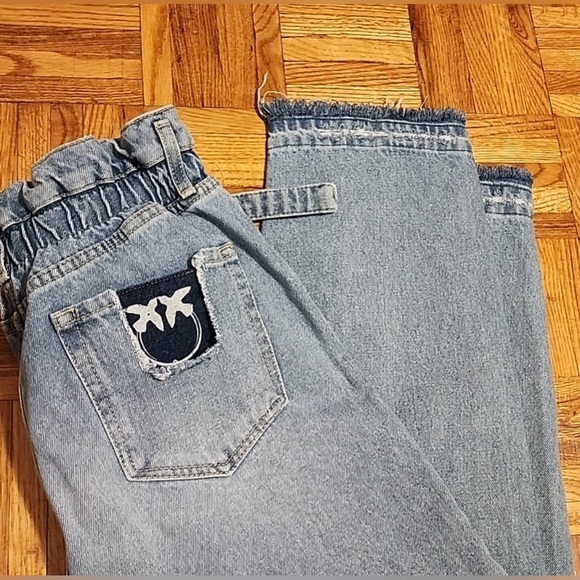 Pinko Love Birds Belted Jeans. - Picture 8 of 11